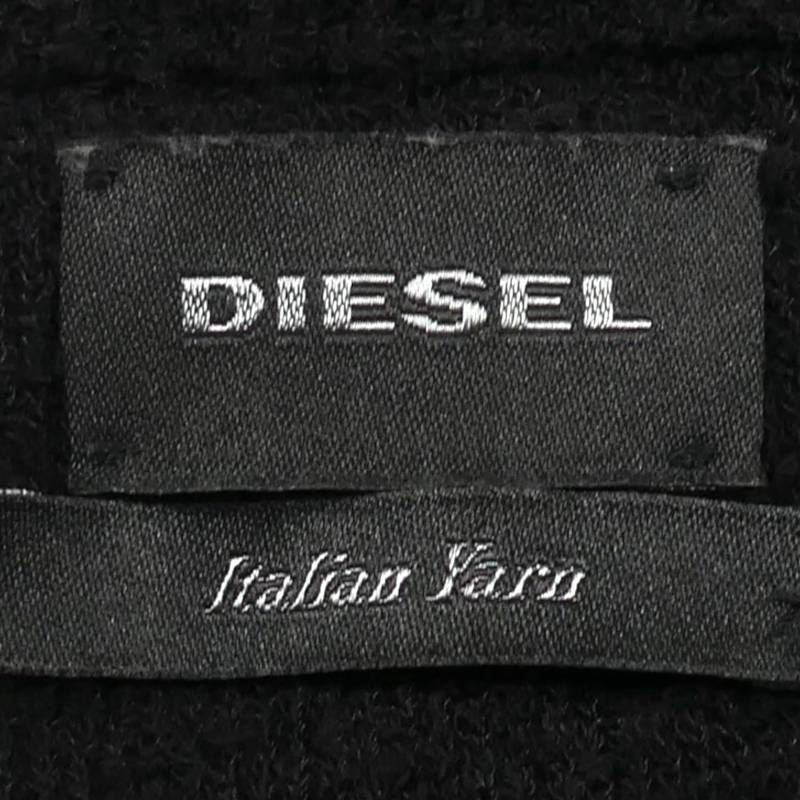 DIESEL ディーゼル セーター S ニット 古着 メンズ 白 ボーダー 黒 