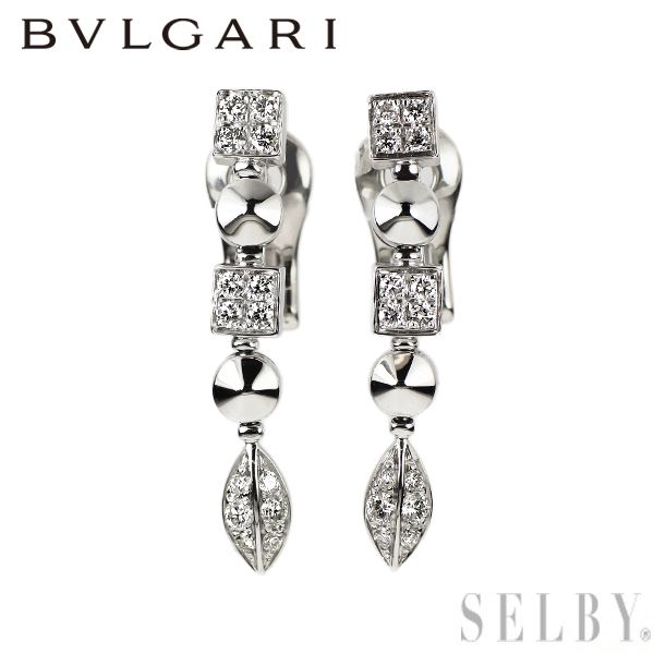 ブルガリ K18WG ダイヤモンド ピアス ルチア - メルカリ