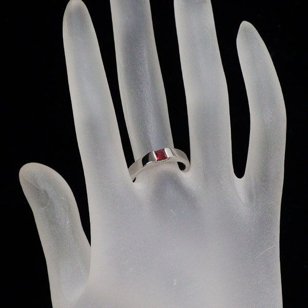 ジェムケリー Pt900 ルビー ダイヤモンド リング 0.28ct D0.04ct