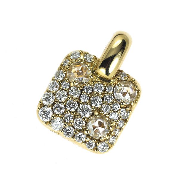 セイレーンアズーロ K18YG ローズカット/ラウンドブリリアント