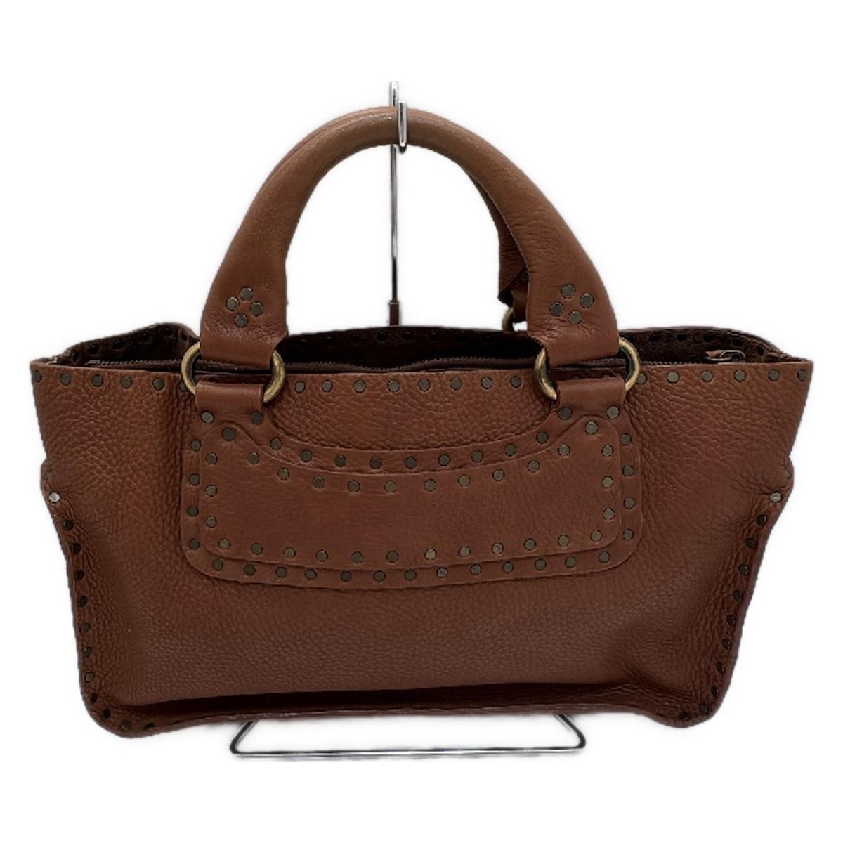 CELINE(セリーヌ) トートバッグ ブギーバッグ ブラウン スタッズ