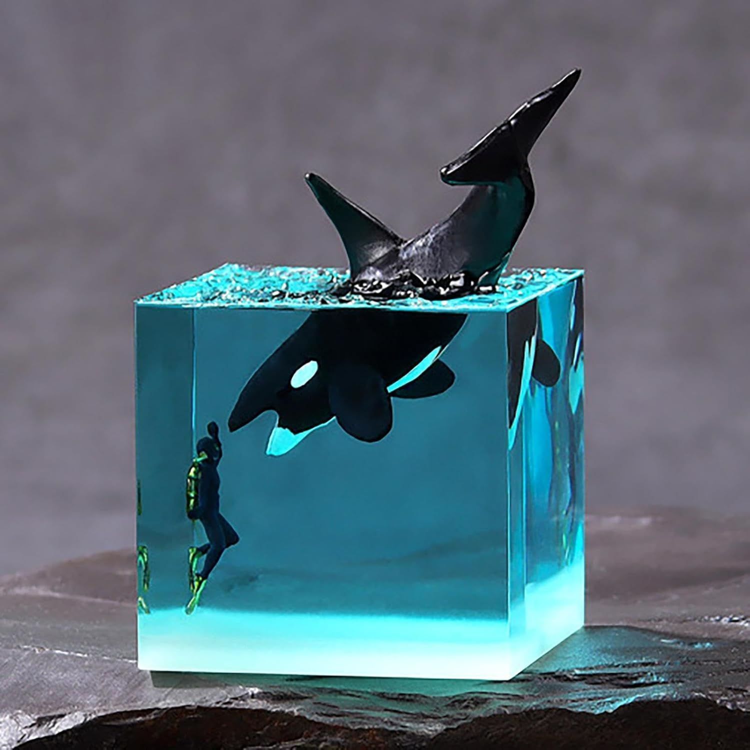 シャチ 海 水族館 置物 オブジェ クリスタル 綺麗 かわいい おしゃれ