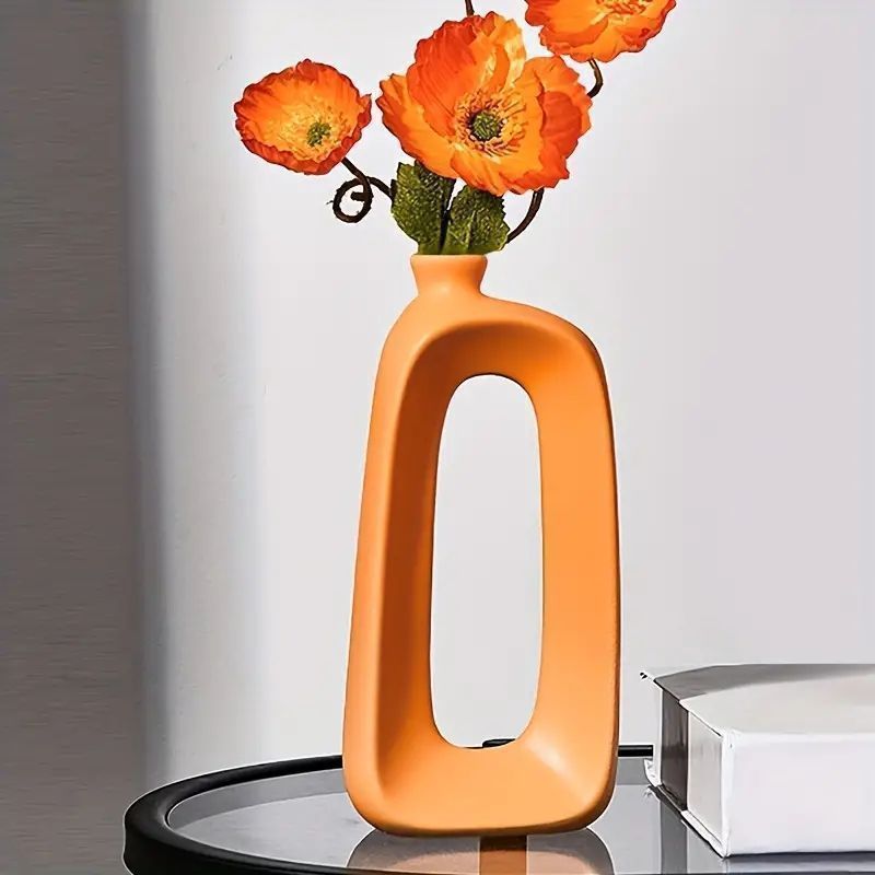 新しい未使用 1個、抽象樹脂花瓶、モダンな家の装飾用、ボヘミアン