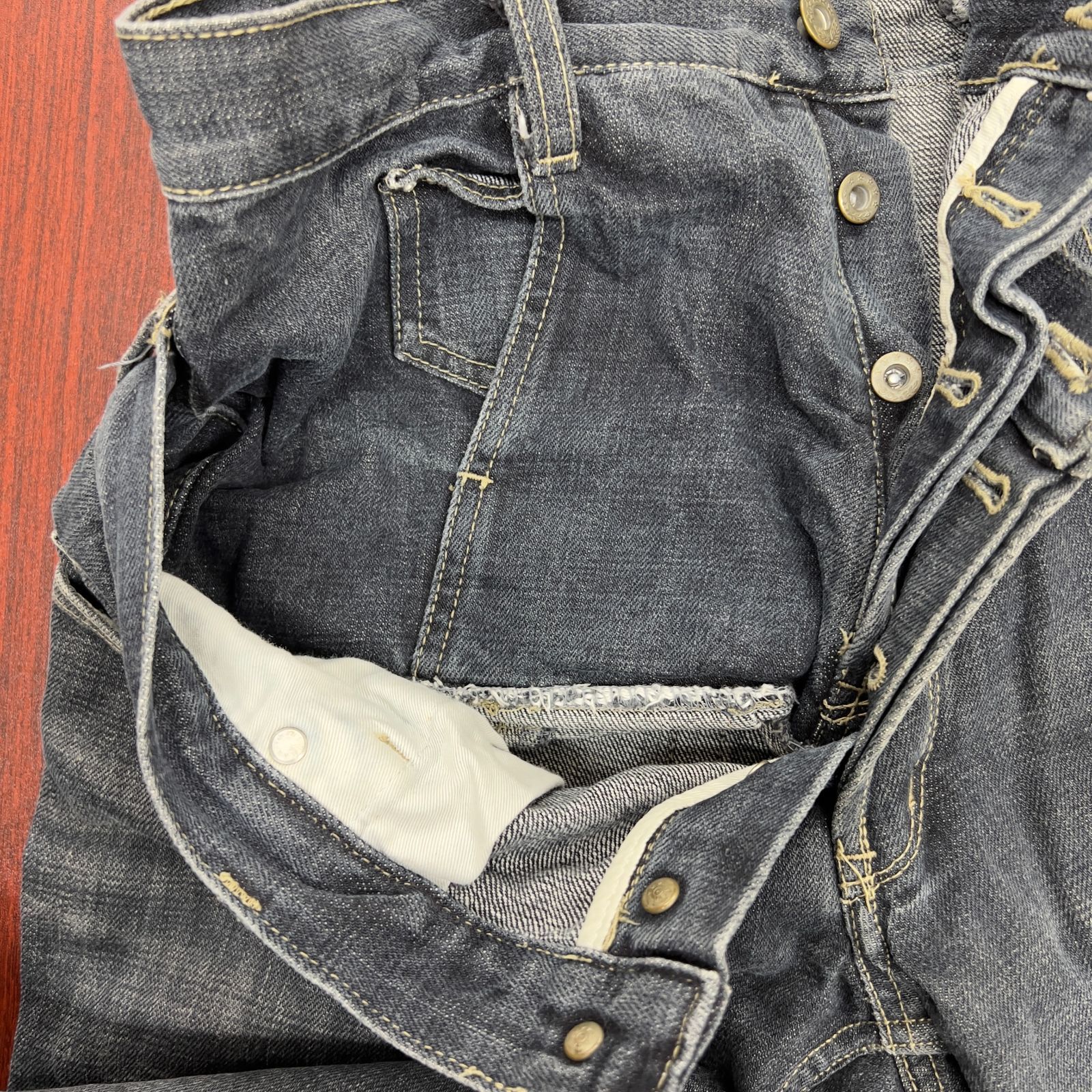 パンツ Anne Valerie Hash ANNE VALERIE HASH (アンヴァレリーアッシュ) ダブル ウエスト デニム