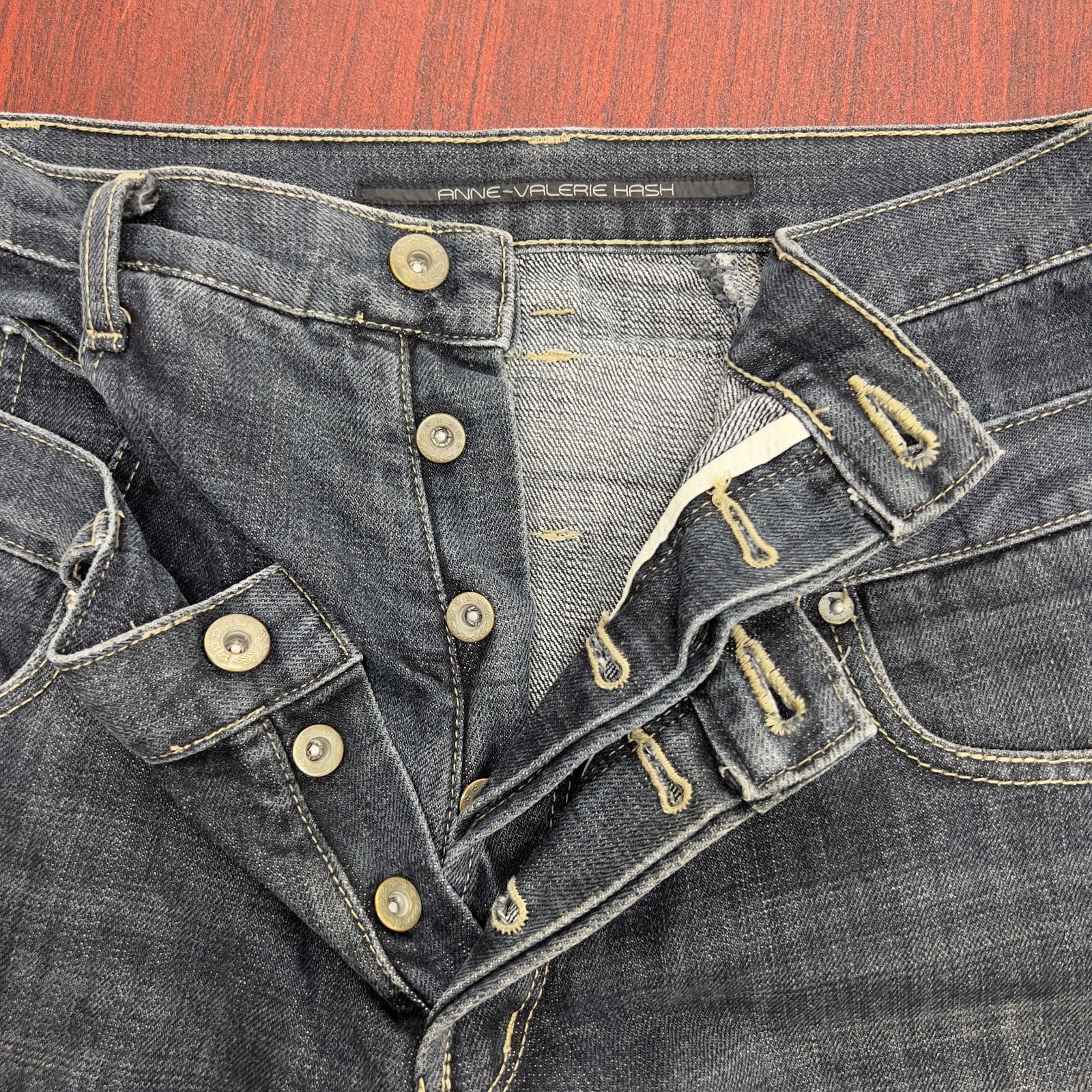 ANNE VALERIE HASH (アンヴァレリーアッシュ) ダブル ウエスト デニム