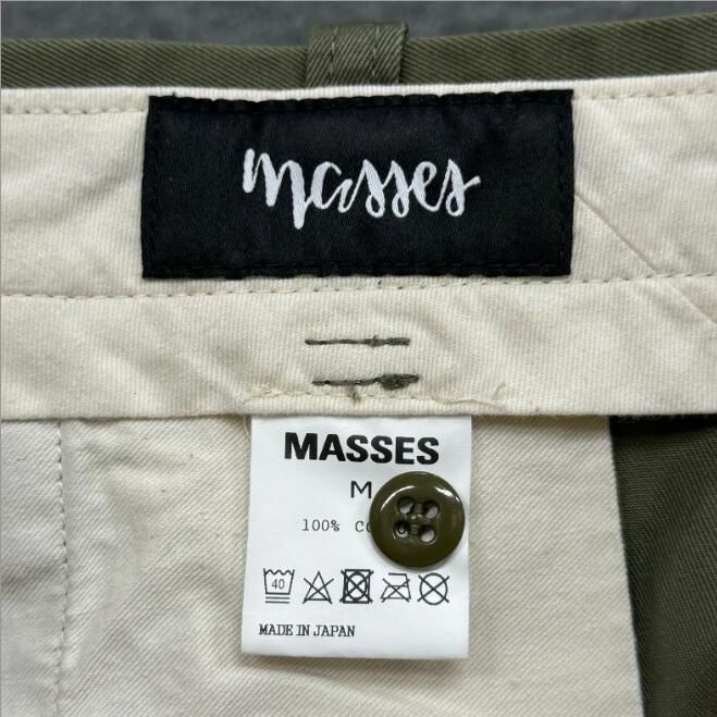 参考上代27500円 未使用 MASSES 24SS CHINO SHORTS チノショーツ