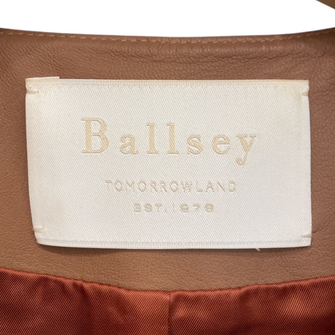 Ballsey ボールジィ ラムレザーノーカラージャケット 羊革 ライダース