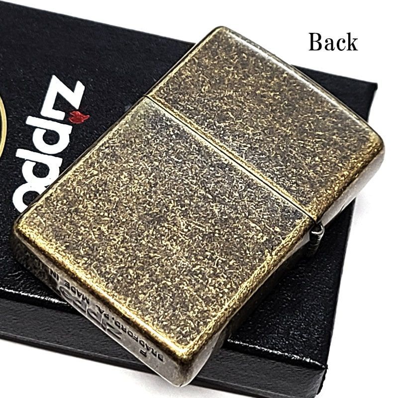 ZIPPO シンプル アンティークブラス ジッポ ライター 古美加工 無地 