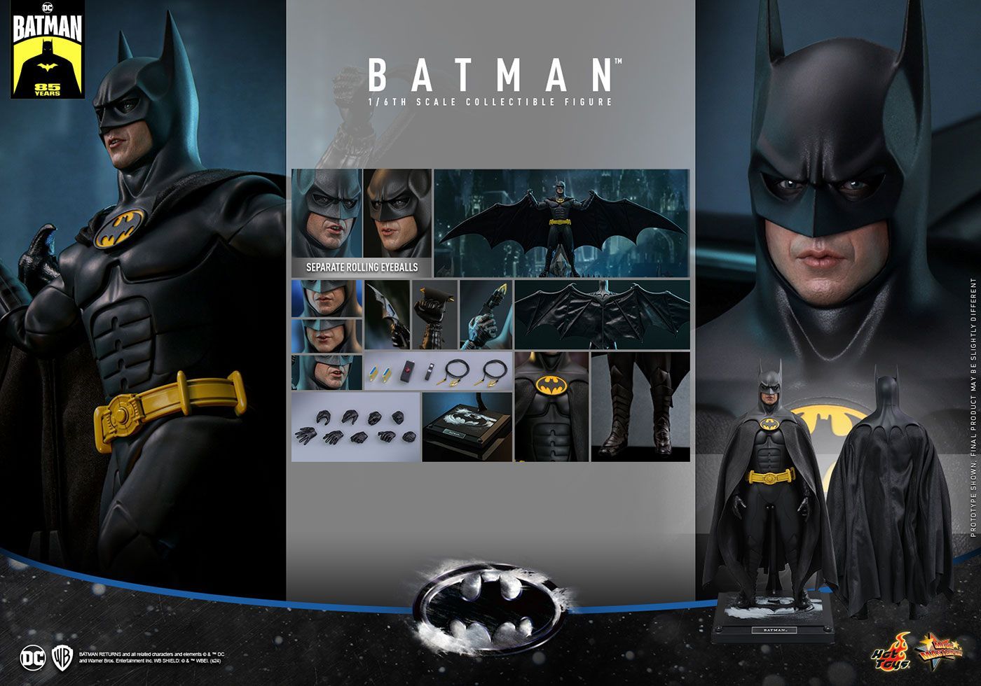 バラ売り　ホットトイズ 1/6 バットマン リターンズ バットマン 2.0版 1/6 ムービー・マスターピース バットマン リターンズ バットマン（2.0