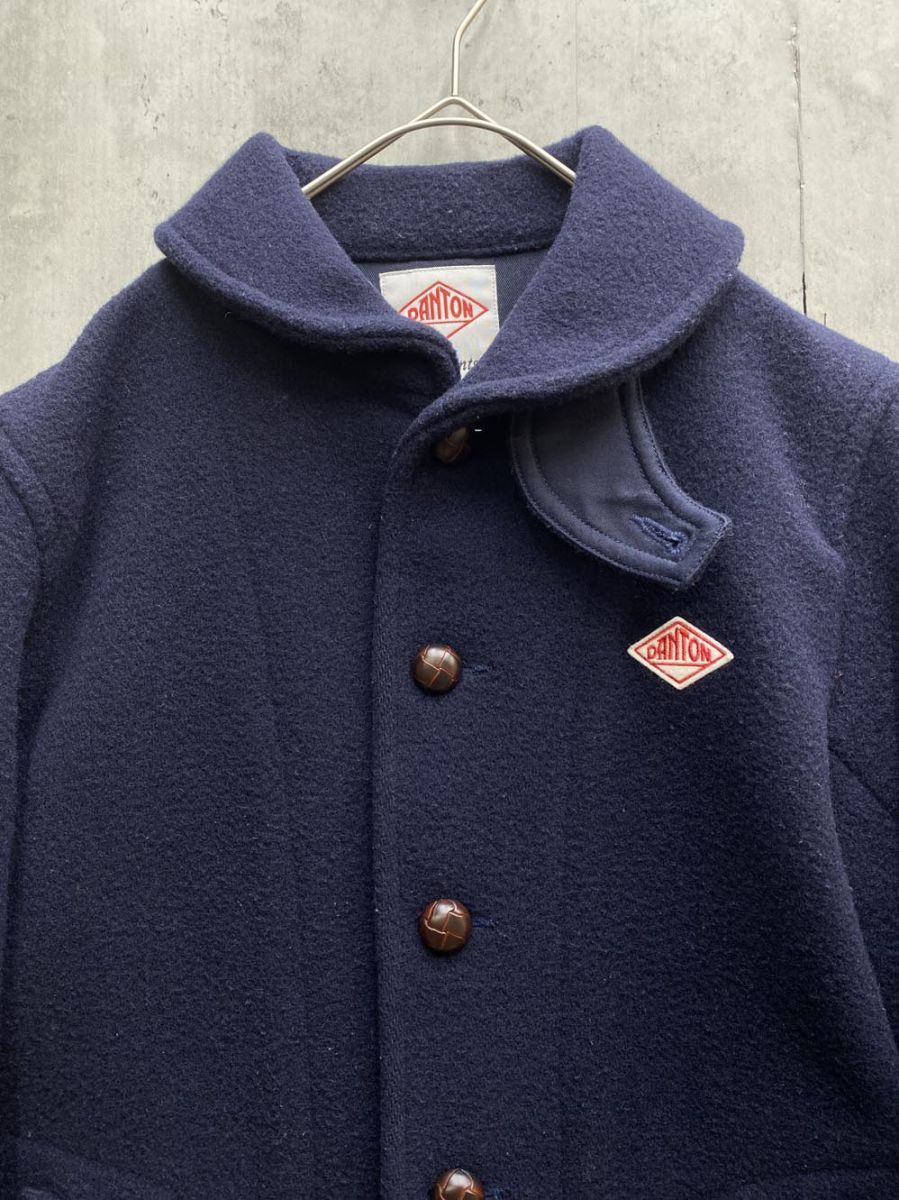 DANTON ダントン ウールモッサジャケット 牛革釦 ピーコート size38