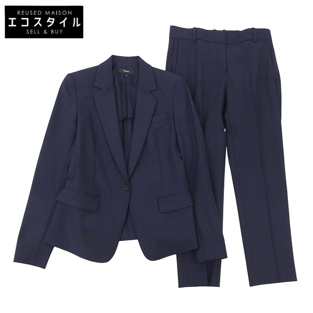 Theory セオリー 美品 スーツ セットアップ レディース ネイビー 0 1