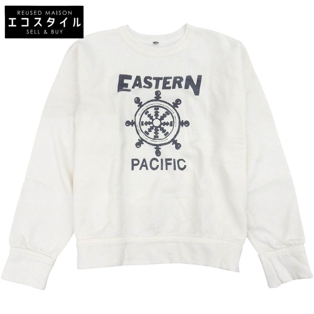 45R フォーティーファイブアール スウェット 白 トレーナー R刺繍 美品