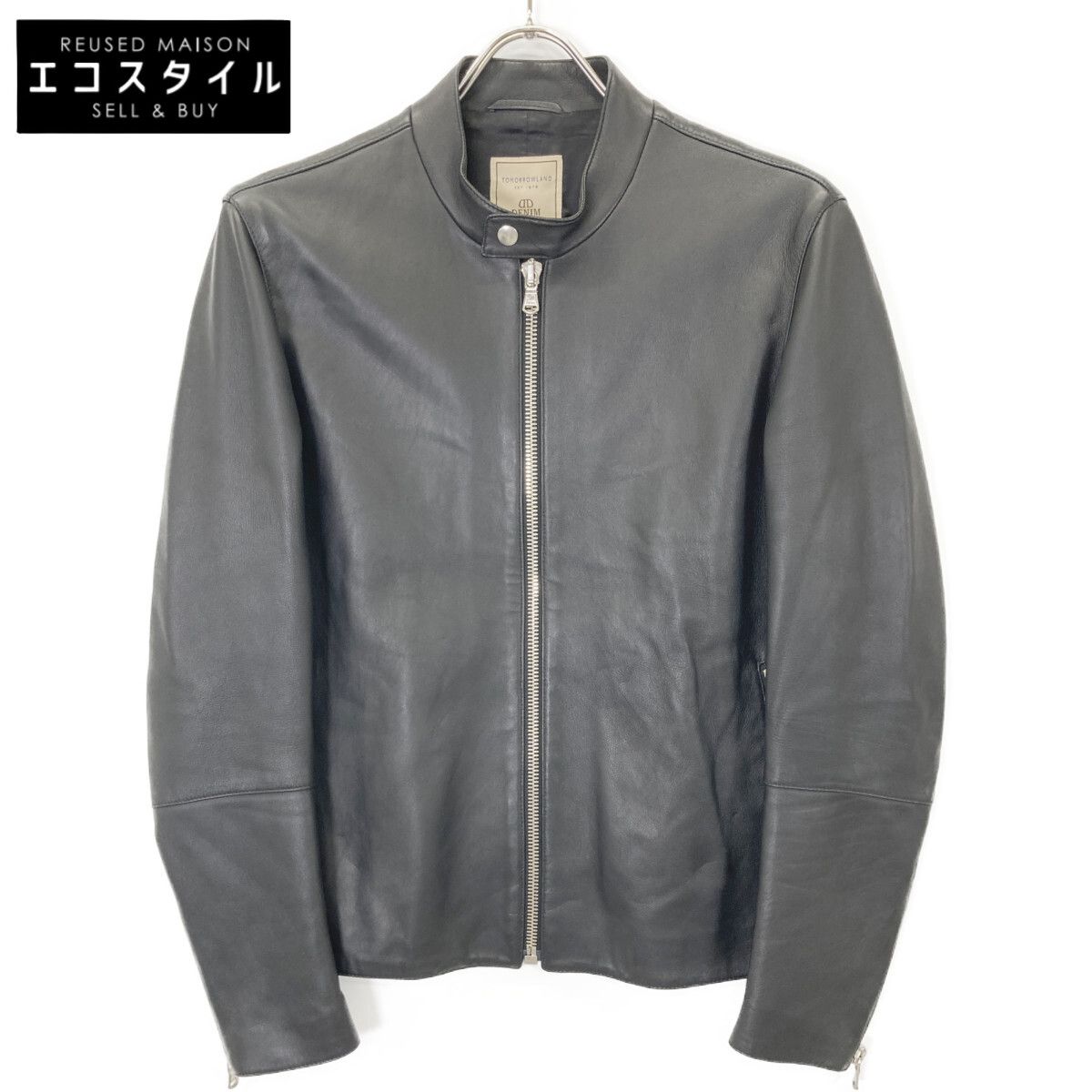 TOMORROWLAND トゥモローランド ×DENIM ﾌﾞﾗｯｸ ﾗﾑﾚｻﾞｰ ﾄﾞﾙﾌｨﾝ ｼﾝｸﾞﾙ