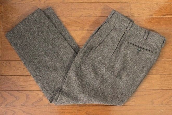 極美品】ハリスツイード パンツ ウエスト79 メンズ A5 M ブラウン