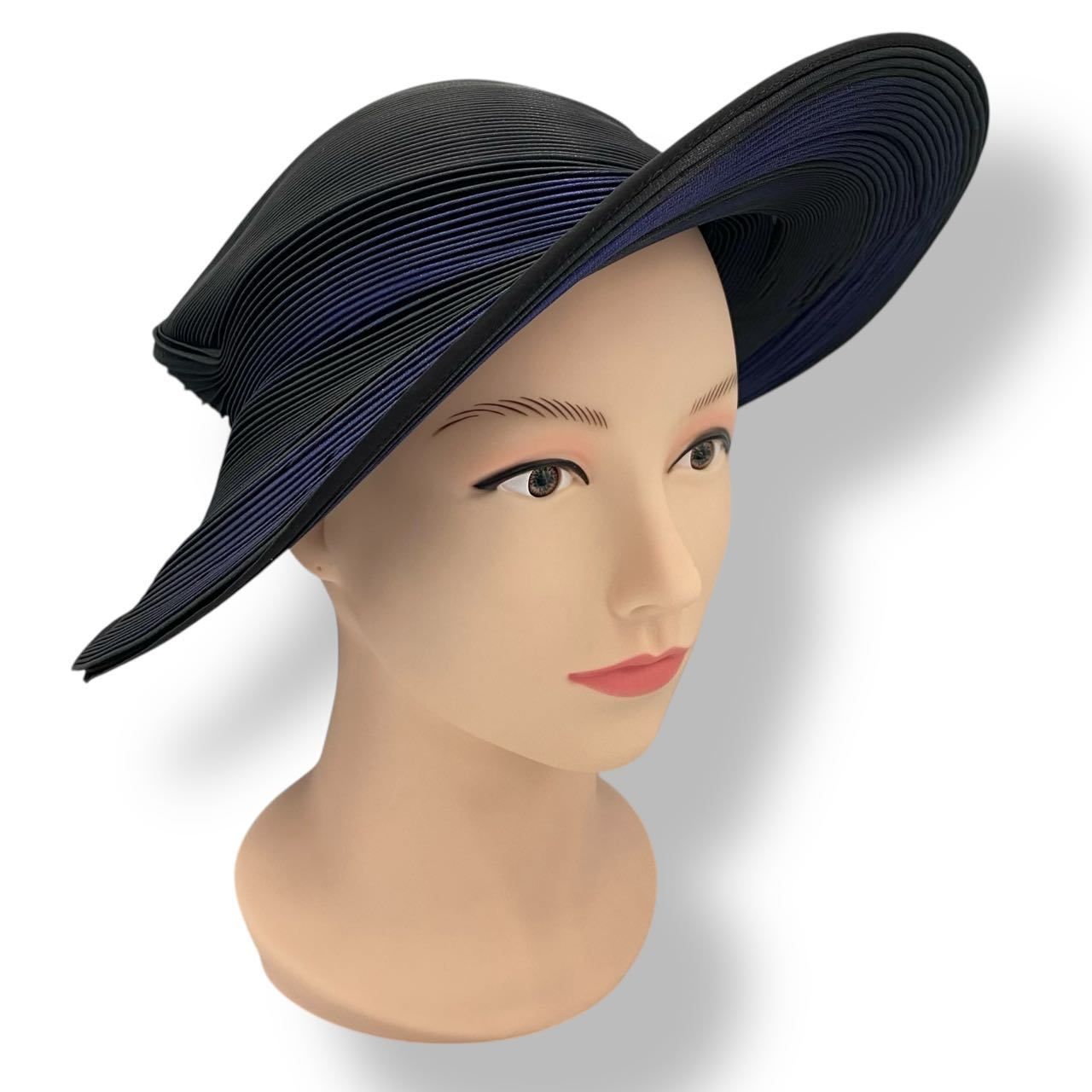 極美品 ISSEY MIYAKE イッセイミヤケ プリーツデザイン ハット