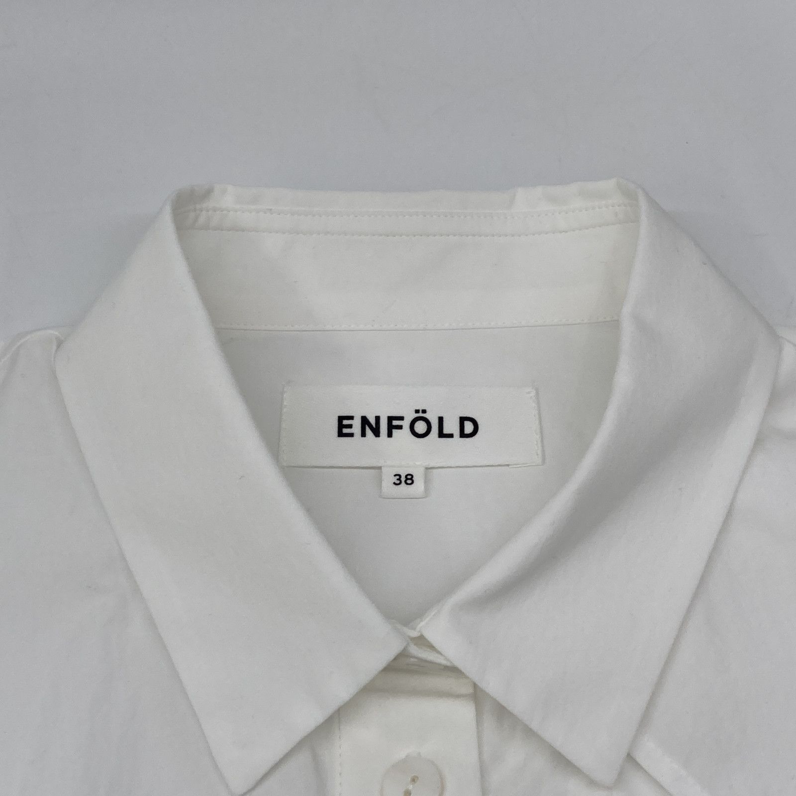 ENFOLD エンフォルド 25SS 300IS430-3131 ﾎﾜｲﾄ ｺｯﾄﾝ LAYERED HALF