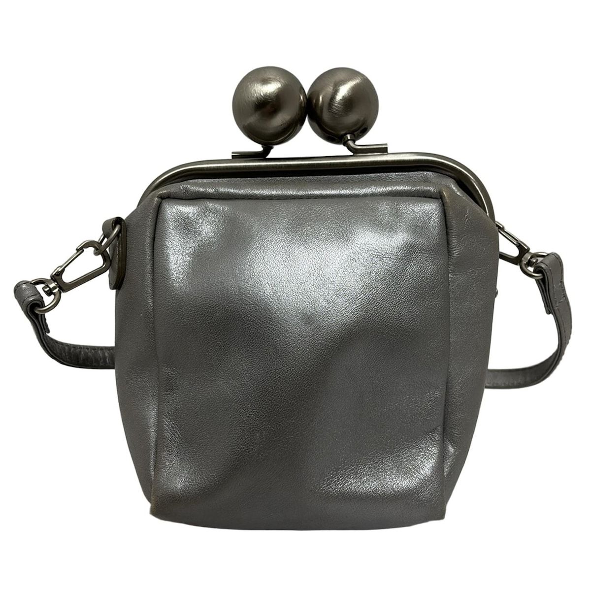 kawa-kawa(カワカワ) ショルダーバッグ - シルバー がま口/ミニバッグ