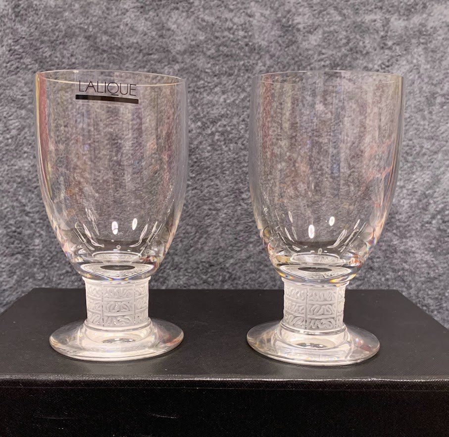 訳あり LALIQUEラリック ルーブル ボルドー ワイングラス 2客セット ペア