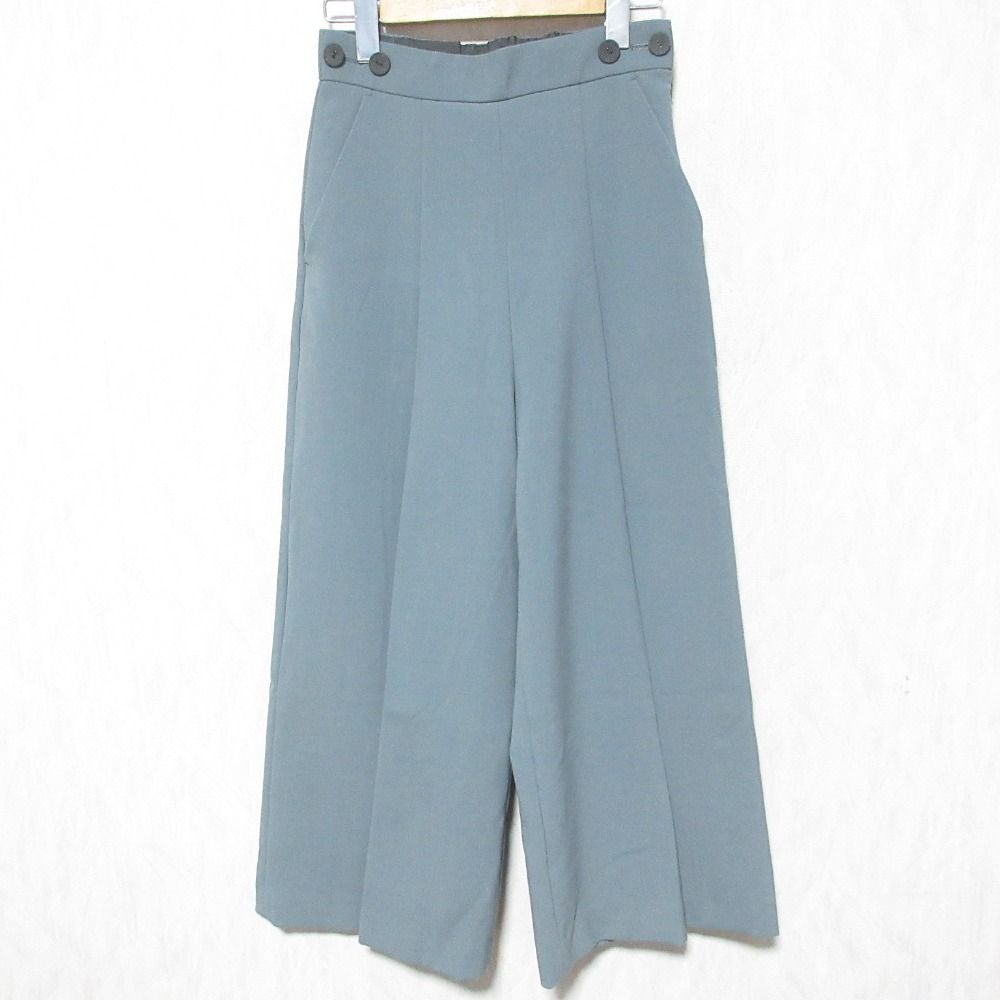 美品 LANVIN en Bleu ランバンオンブルー タックワイドパンツ