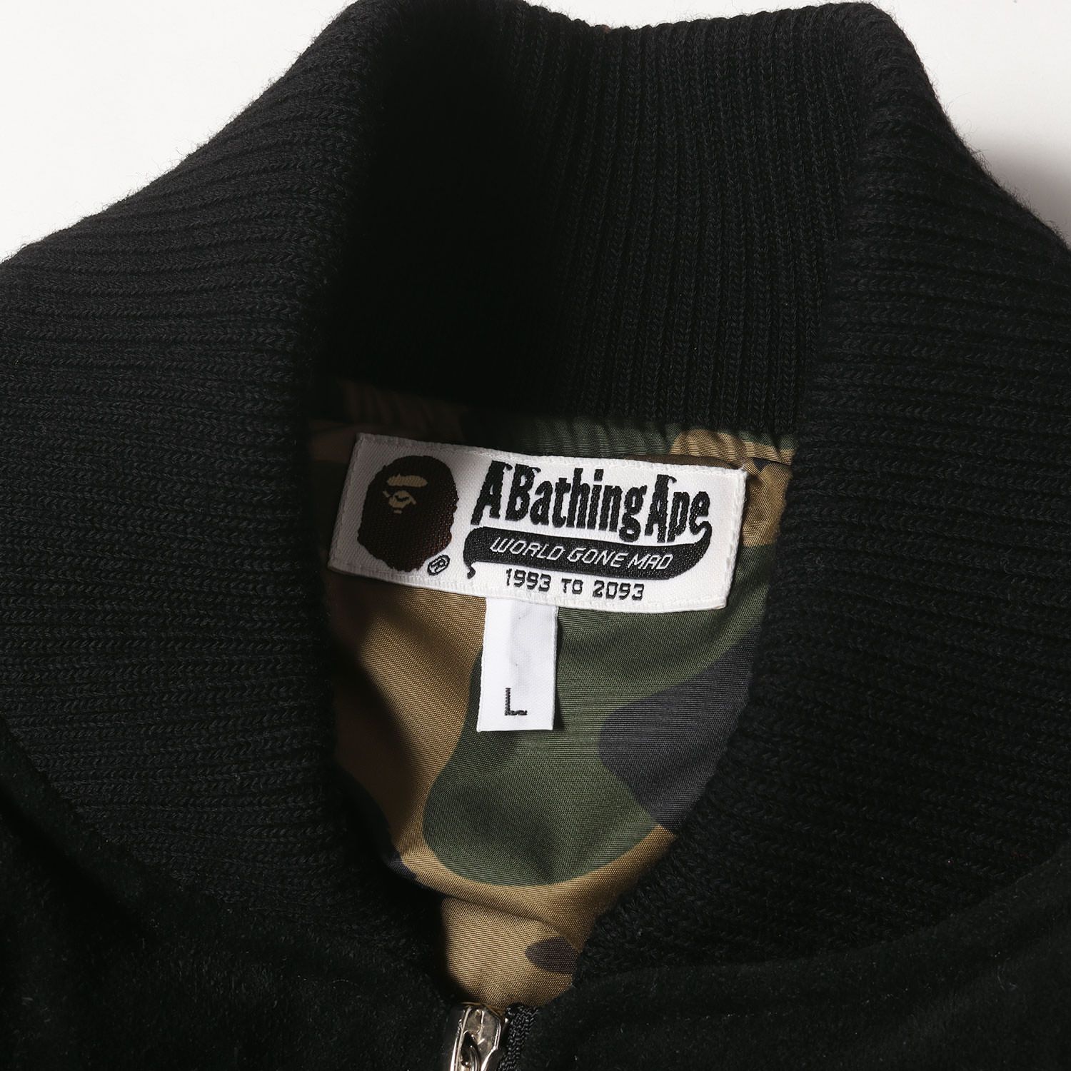 A BATHING APE ア ベイシング エイプ ジャケット ブラック 黒 サイズ:L