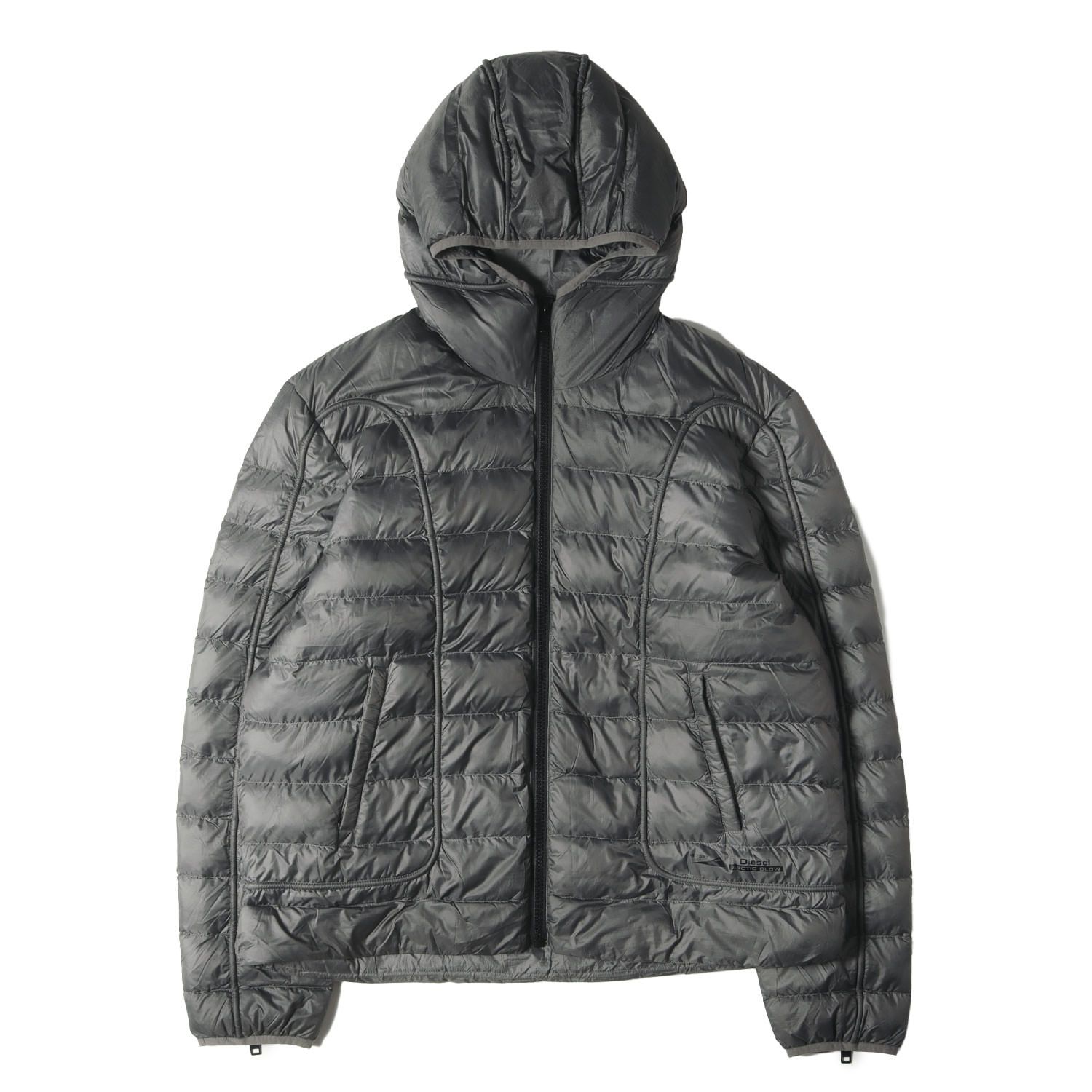 DIESEL ディーゼル ジャケット グレー サイズ:XL | 3M シンサレート フーデッド フルジップ パテッド ジャケット (W-SCOTT-NW) | アウター ブルゾン 上着【メンズ】【中古】 DIESEL ディーゼル ジャケット グレー サイズ:XL | 3M シンサレート