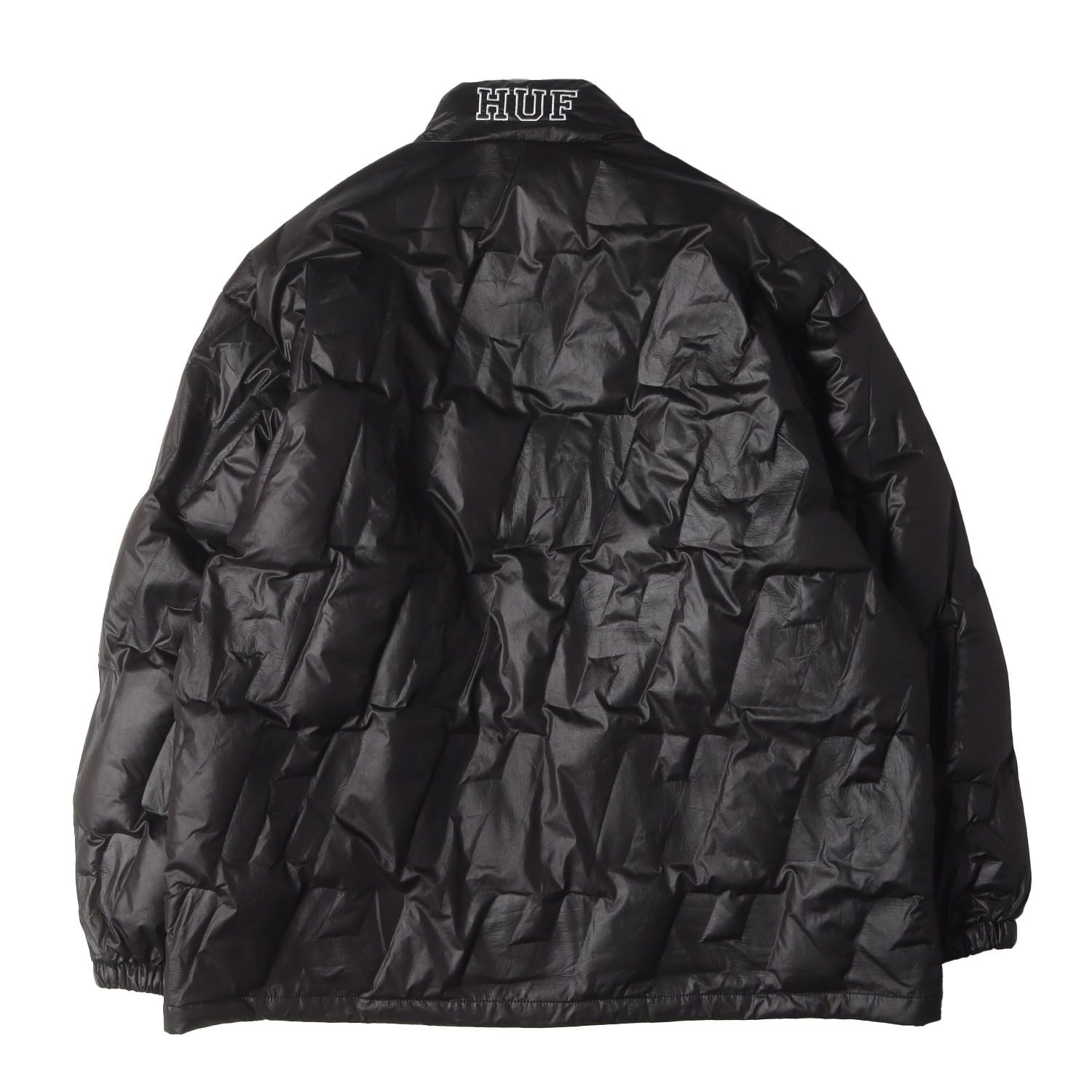 HUF ハフ ジャケット ブラック 黒 サイズ:XL | Hロゴ エンボス 