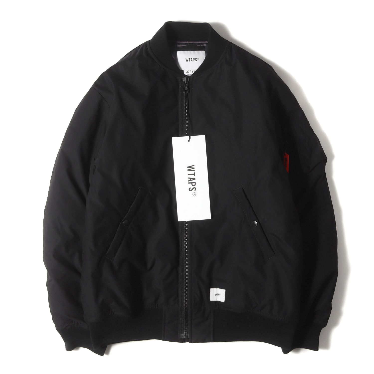 WTAPS ブラック MA-1 フライトジャケット WITAP MA-1 フライトジャケット ブルゾン ジャケット ブラック MA1