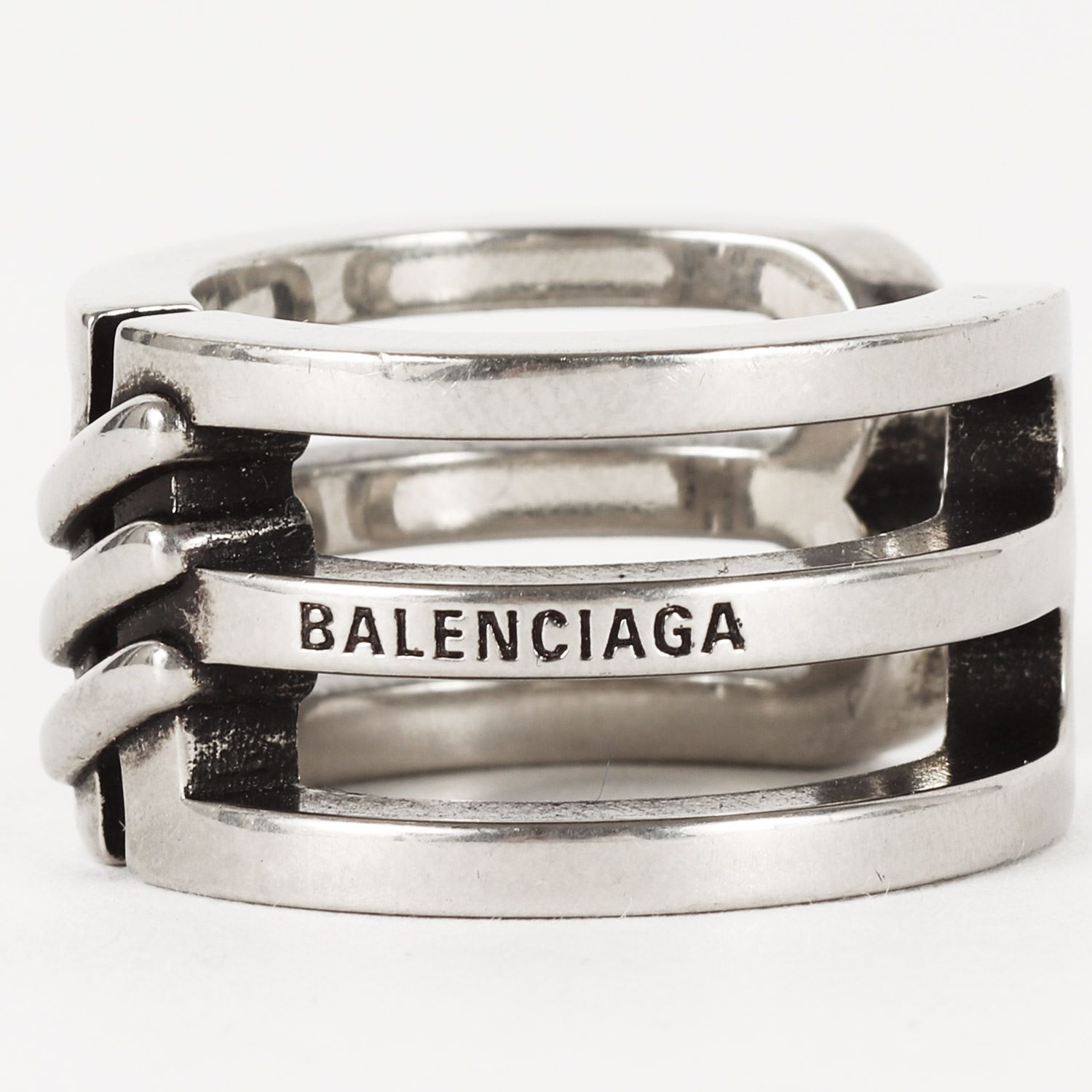 BALENCIAGA シルバーリング BALENCIAGA - 【美品】BALENCIAGA バレンシアガ リング シルバー