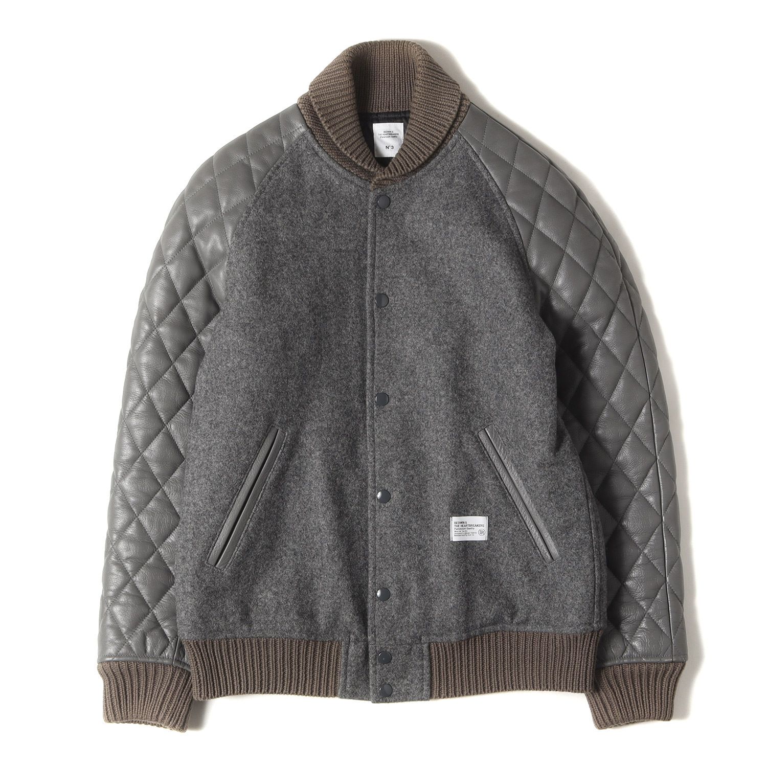 BEDWIN ベドウィン スタジャン グレー サイズ:3 | 袖キルティング