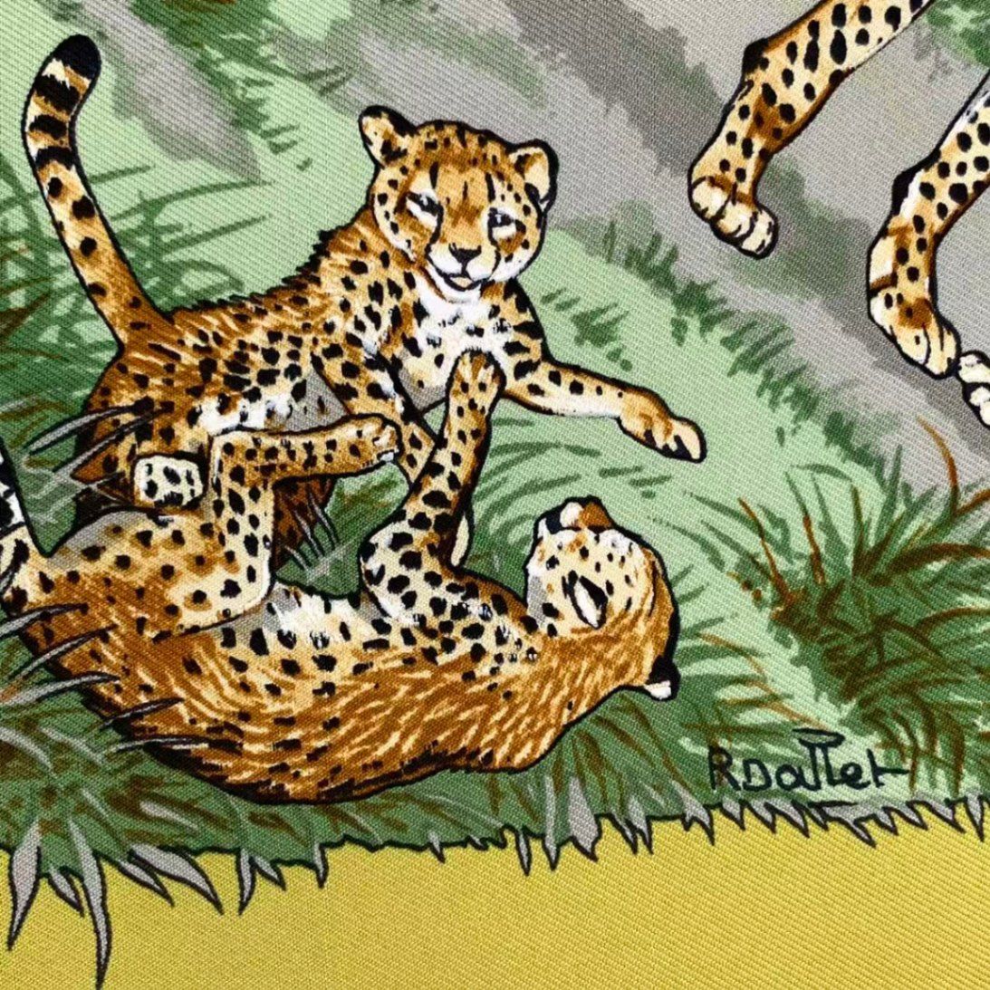 新品同様 HERMES エルメス スカーフ シルク100％ カレ90 Tanzanie