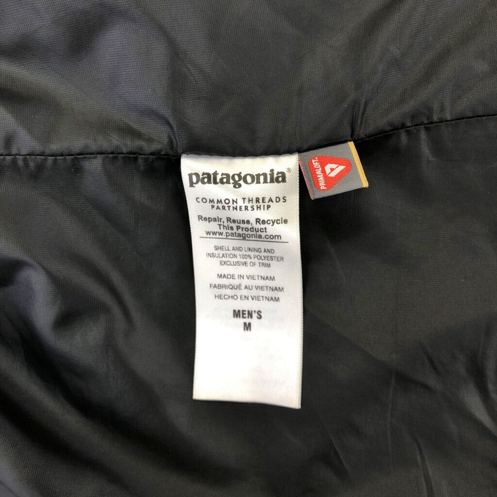 パタゴニア　刺繍ロゴ　ブラック　ナノパフベスト　古着　XL パタゴニア 刺繍ロゴ ブラック ナノパフベスト 古着 XL Patagonia
