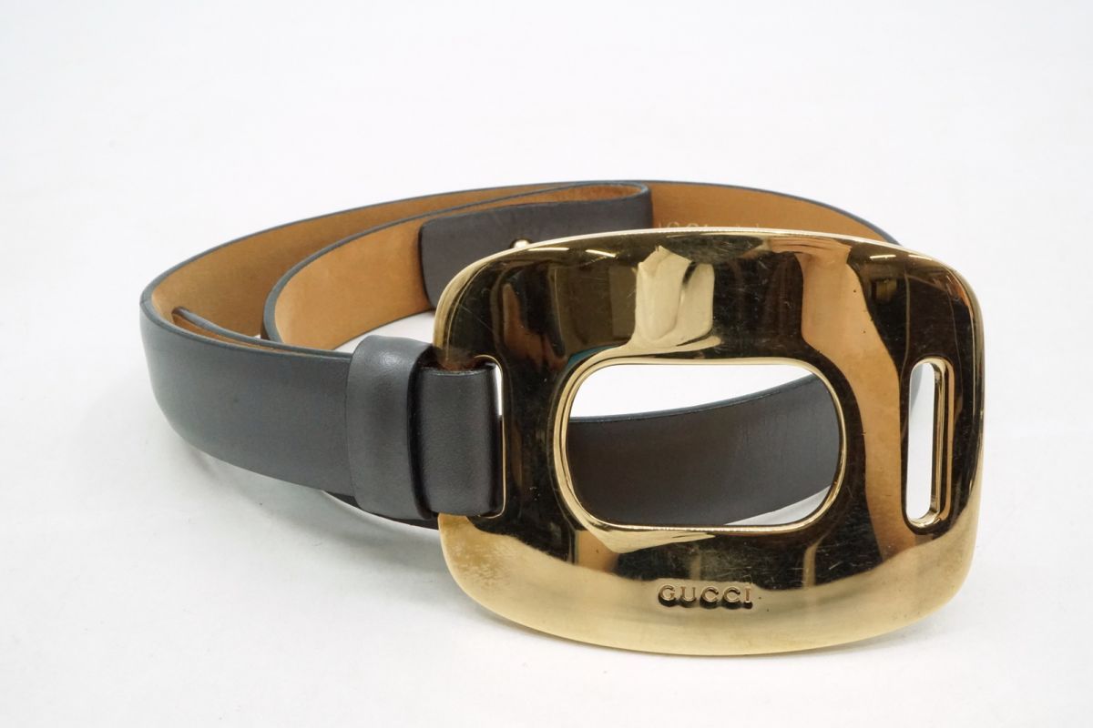 グッチ バックル ベルト サイズ 60 24 トムフォード期 037 1476 レザー