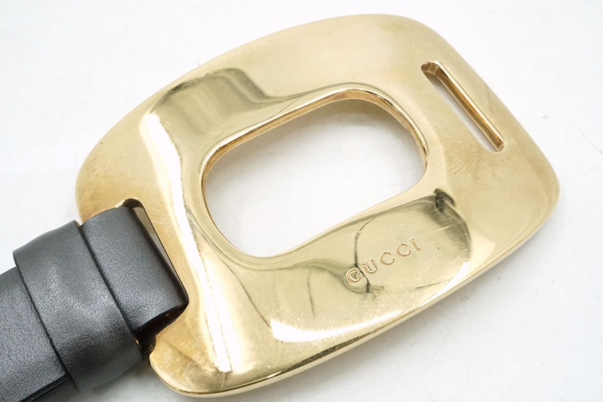 グッチ バックル ベルト サイズ 60 24 トムフォード期 037 1476 レザー