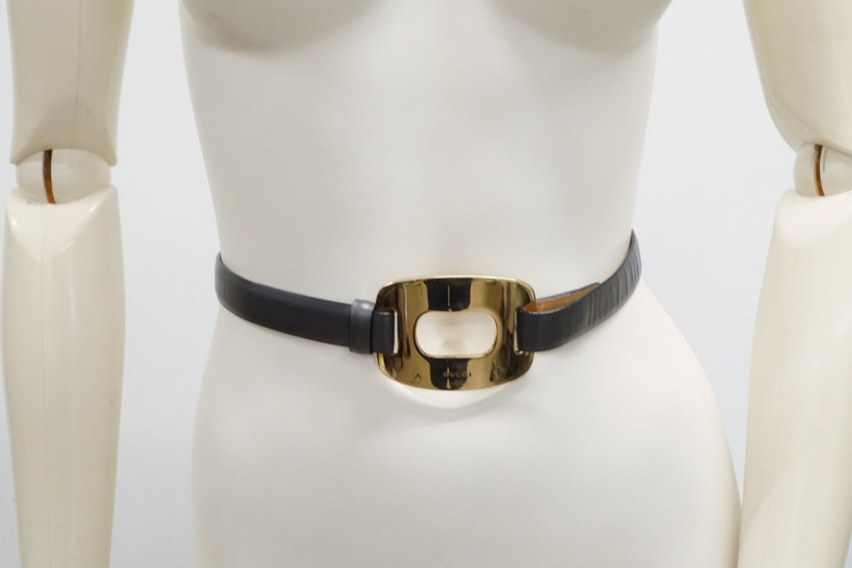 グッチ バックル ベルト サイズ 60 24 トムフォード期 037 1476 レザー