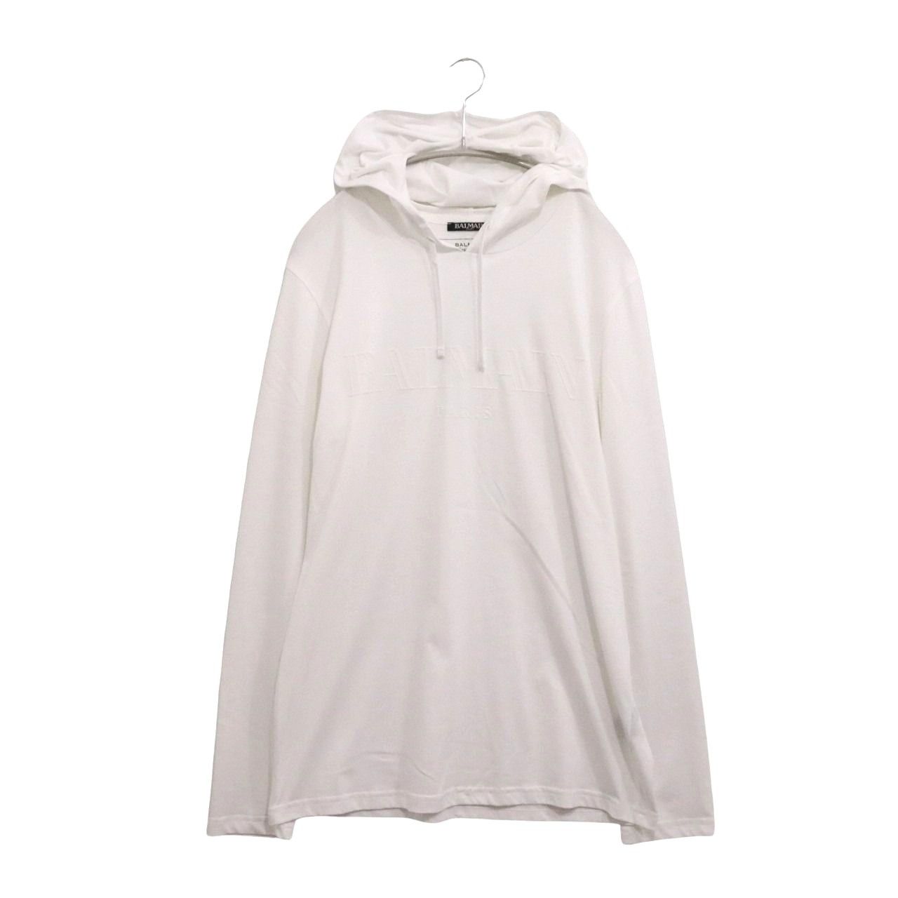 中古A】BALMAIN バルマン S メンズ 長袖Tシャツ Logo Hoodie L/S T 