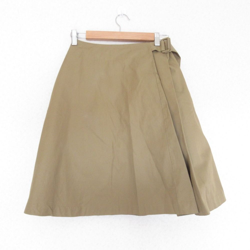 美品 Lois CRAYON ロイスクレヨン ベルト フレア スカート M ベージュ