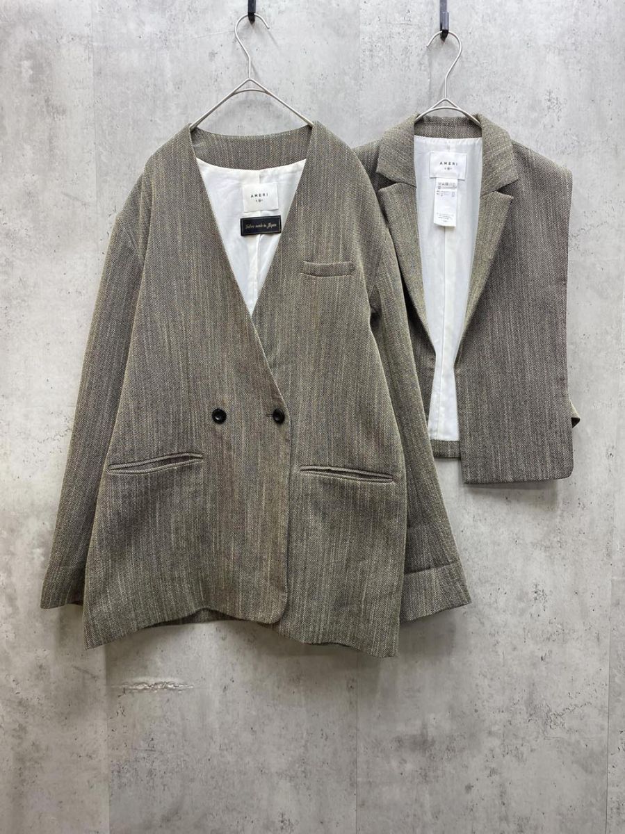 Ameri VINTAGE アメリヴィンテージ CONVERTIBLE HERRINGBONE JACKET