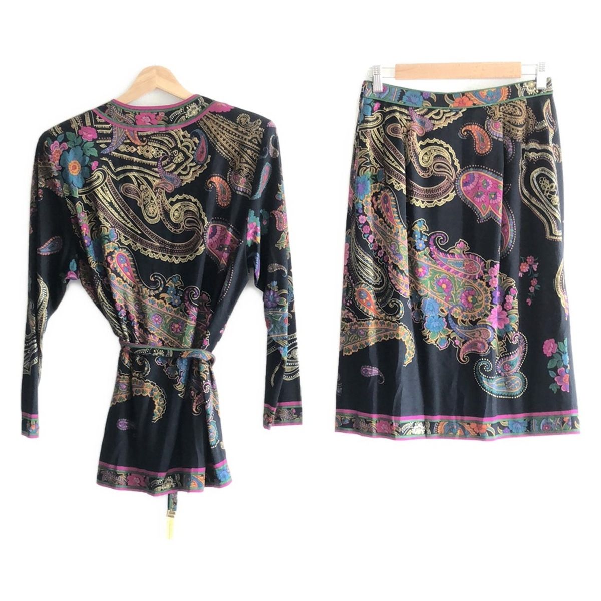 LEONARD(レオナール) スカートセットアップ レディース美品 - 黒