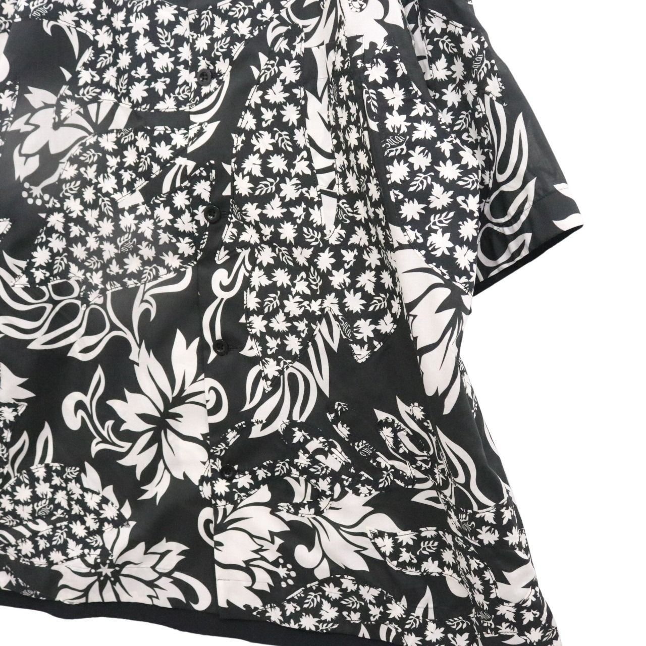 中古A】sacai サカイ 2 メンズ 半袖シャツ 24SS Floral Embroidered