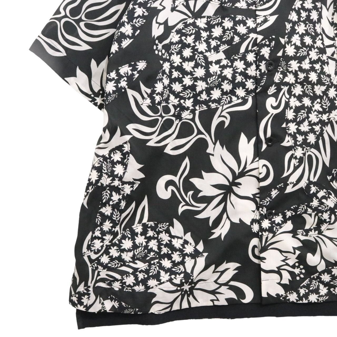 中古A】sacai サカイ 2 メンズ 半袖シャツ 24SS Floral Embroidered