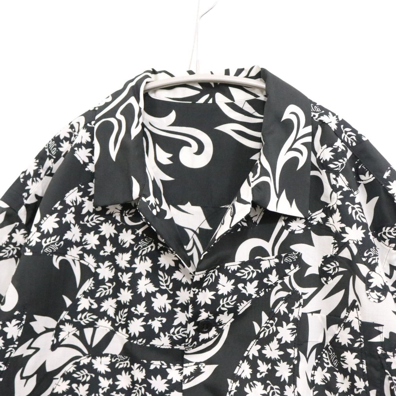 中古A】sacai サカイ 2 メンズ 半袖シャツ 24SS Floral Embroidered