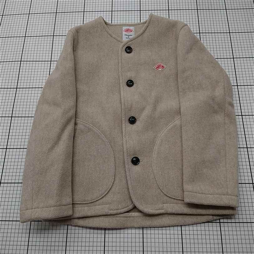 ◇ ⊇ ダントン DANTON ウールモッサ ノーカラージャケット 36