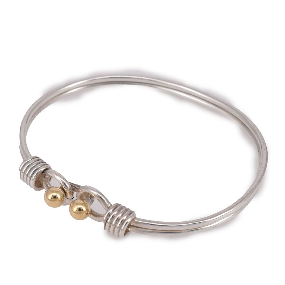 Tiffany & Co. フック&アイ バングル シルバー K18 コンビ Tiffany & Co. フック&アイ バングル シルバー K18 コンビ TIFFANY＆Co