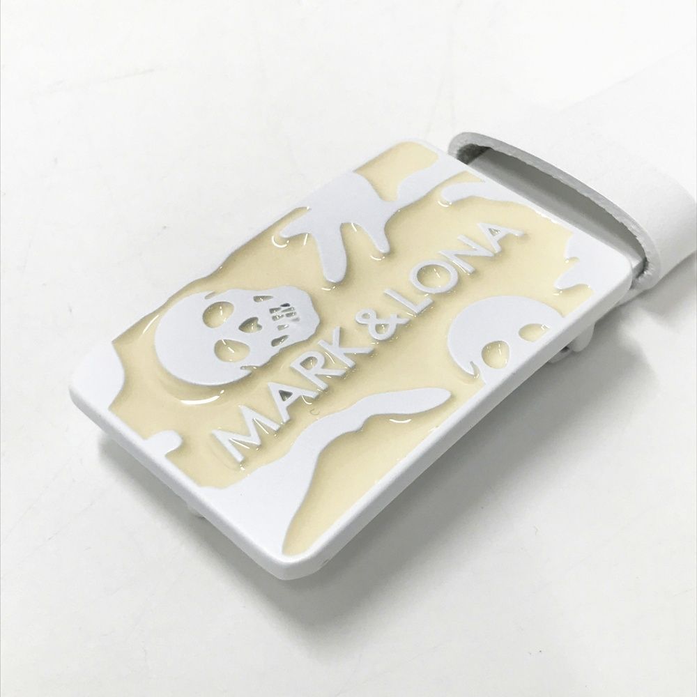 マークアンドロナ MARK&LONA ゴルフベルト ホワイト マークアンドロナ ベルト 白 新品 木村拓哉さん着用】MARK & LONA