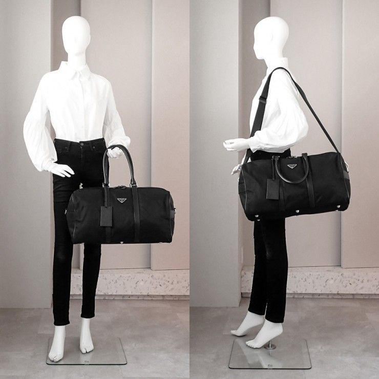 美品 PRADA プラダ 2way ボストンバッグ 2VC002 ナイロン サフィアーノ