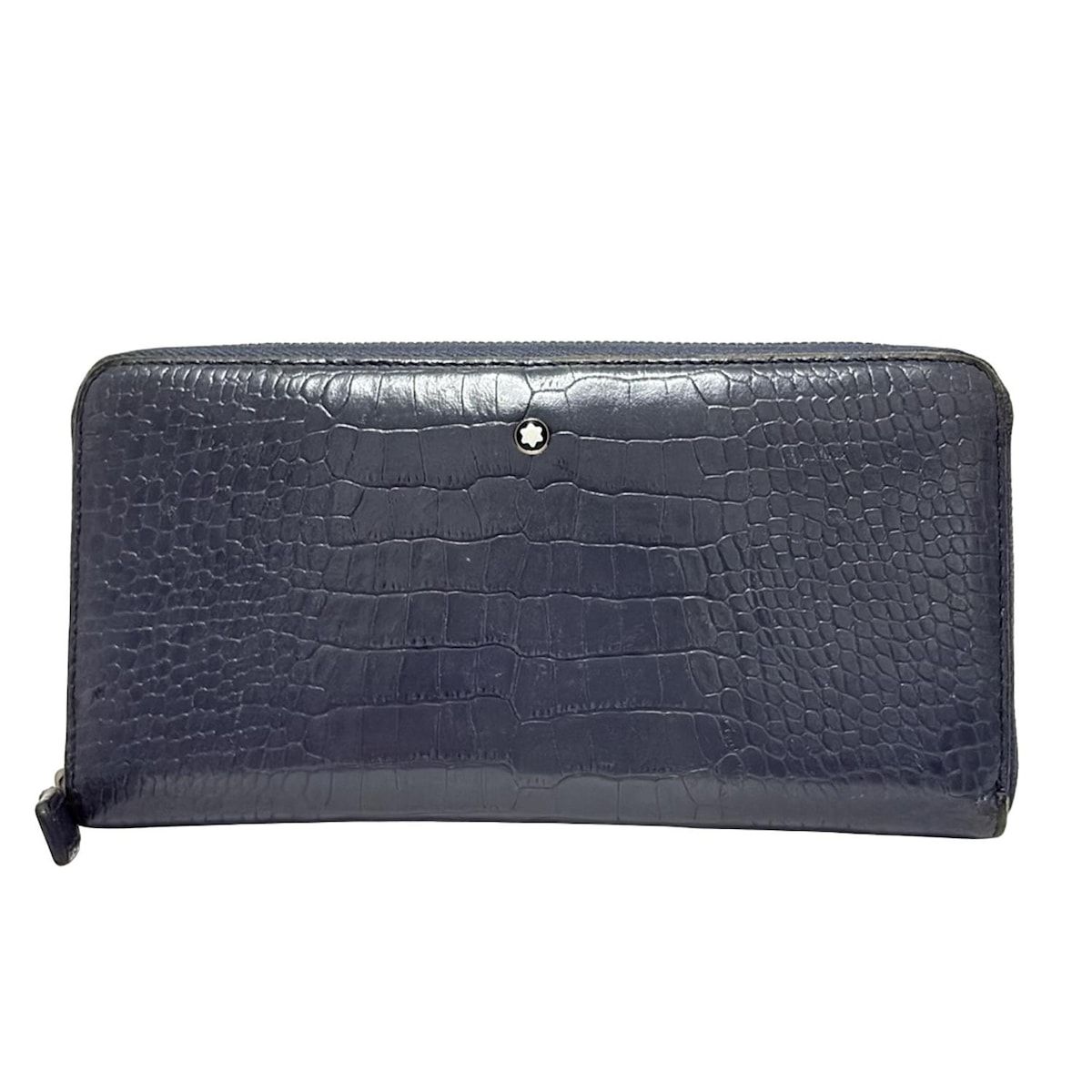 最終値下げ！　MONTBLANC モンブラン 長財布　ブルー　紺色 最終値下げ！ MONTBLANC モンブラン 長財布 ブルー 紺色 かぶせ長財布