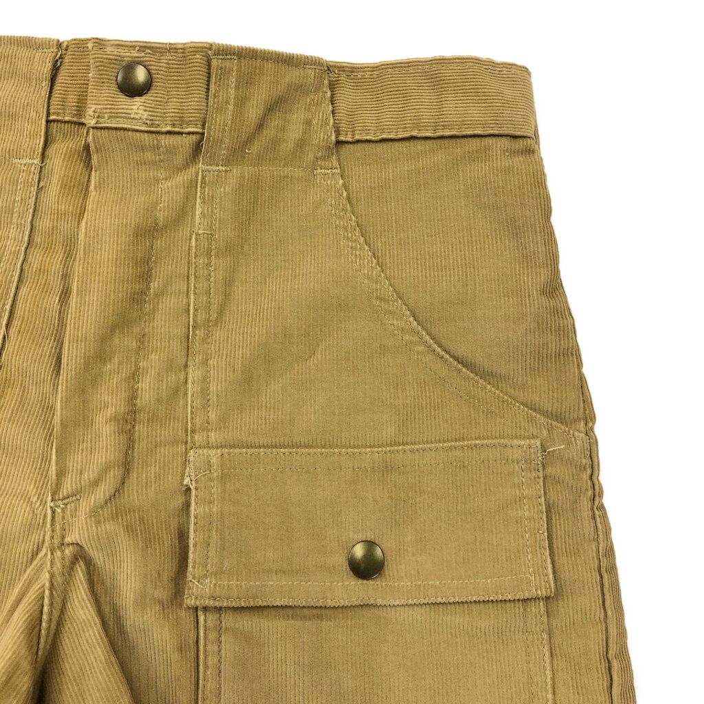 70年代 WOOLRICH ウールリッチ コーデュロイ ブッシュショートパンツ ヴィンテージ ベージュ(メンズ W29相当)中古 古着 V9313 70年代 WOOLRICH ウールリッチ コーデュロイ ブッシュショートパンツ