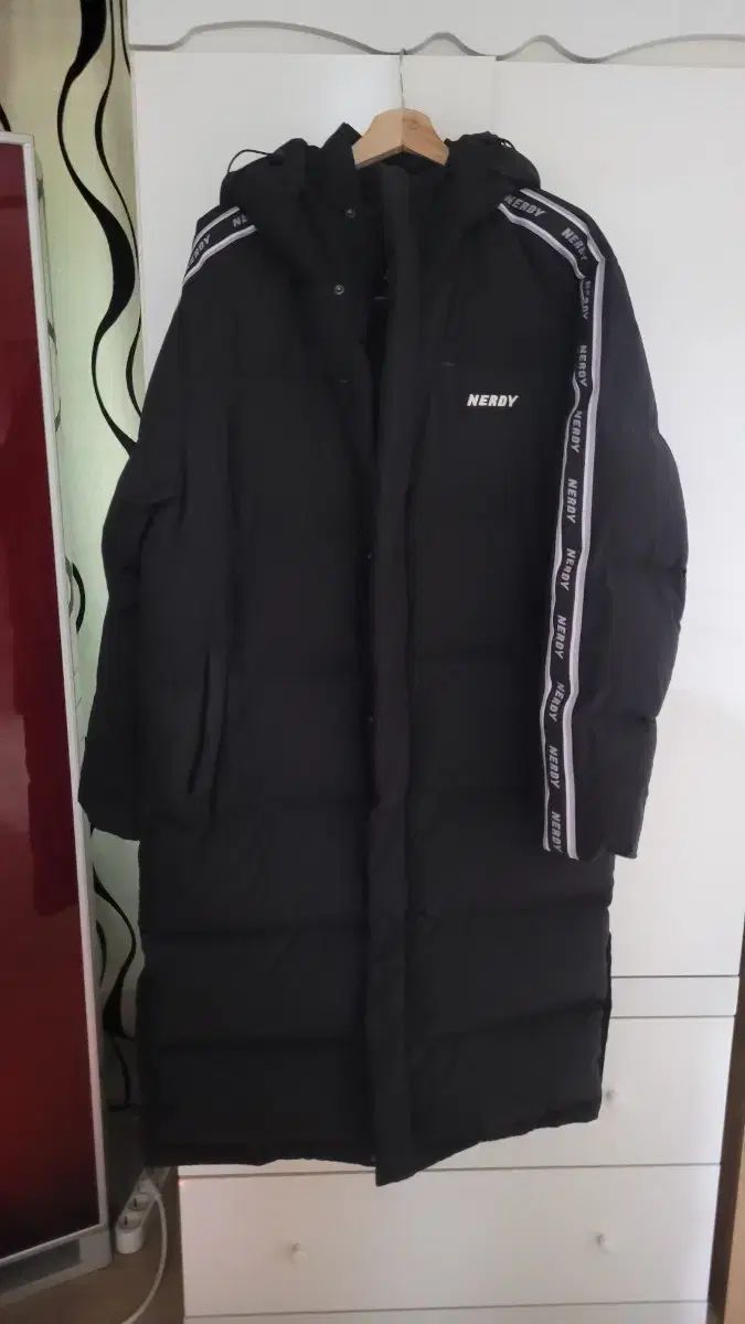 ノルディ NERDY ライン ロングダウンジャケット ブラック M - メルカリ