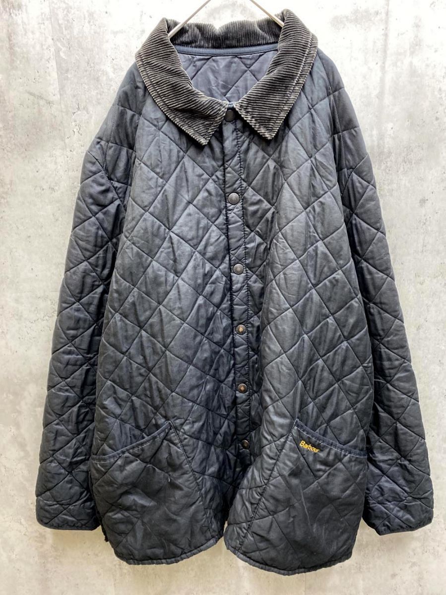 Barbour バブアー コーデュロイ襟 キルティング ジャケット 黒