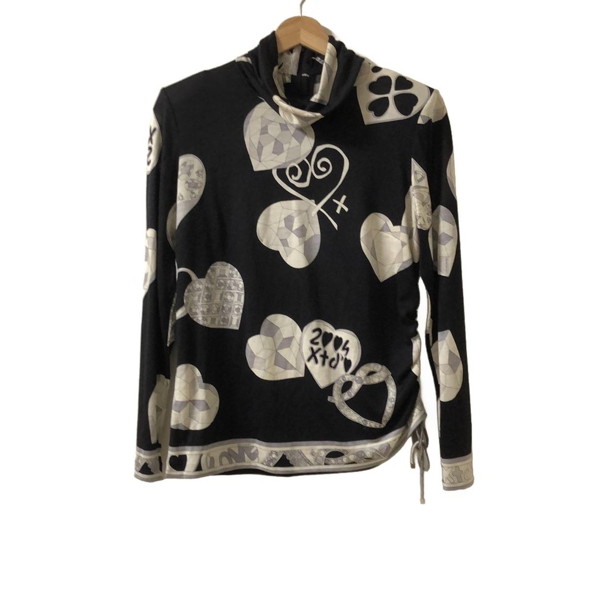 LEONARD(レオナール) 長袖カットソー サイズL レディース美品 - 黒